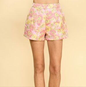 Floral High Waisted Shorts